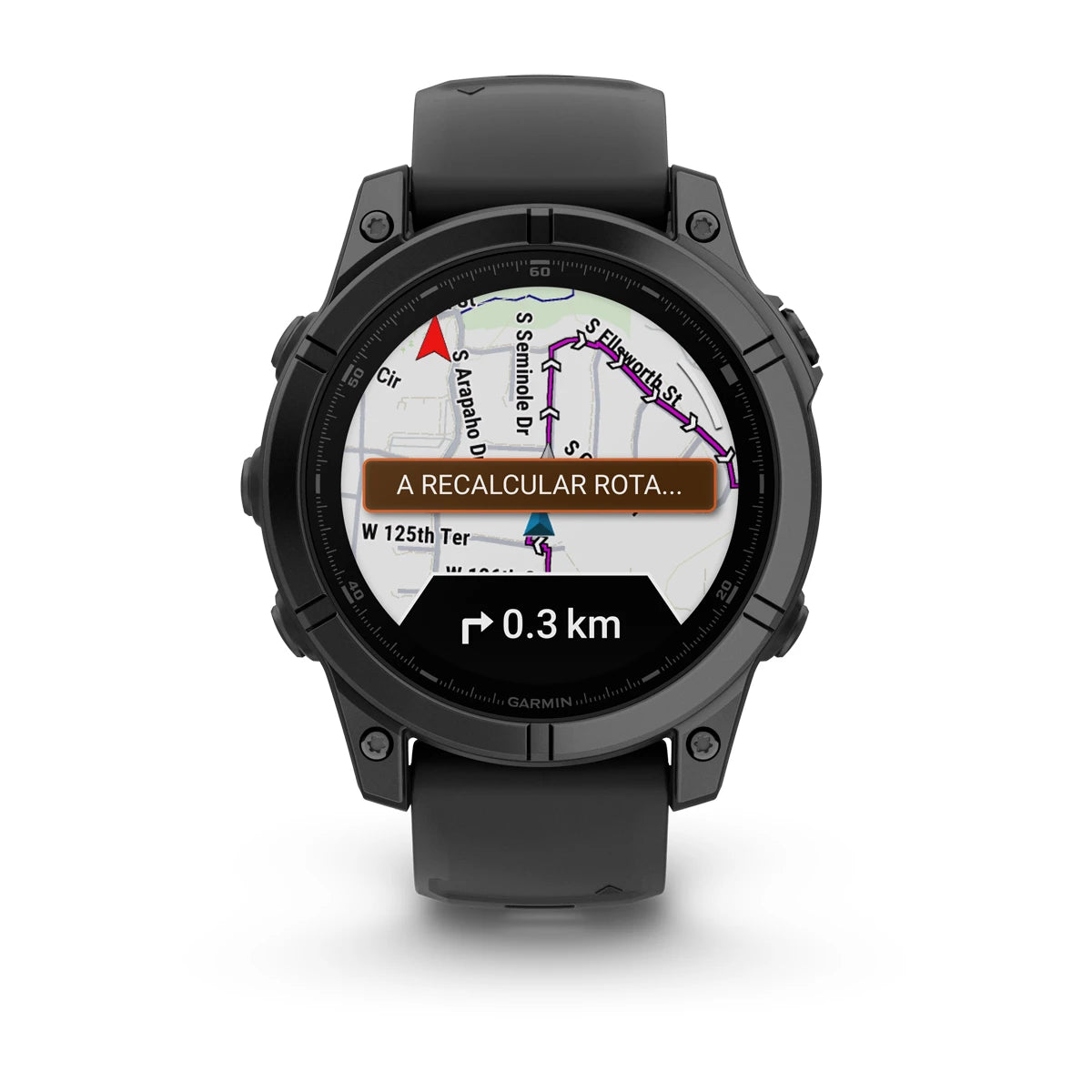 Garmin fēnix E 47 mm AMOLED Slate Gray Steel/Black, no pulso durante uma corrida
