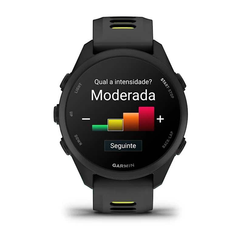 Garmin Forerunner 170 Music Black/Amp Yellow, ecrã de métricas de treino