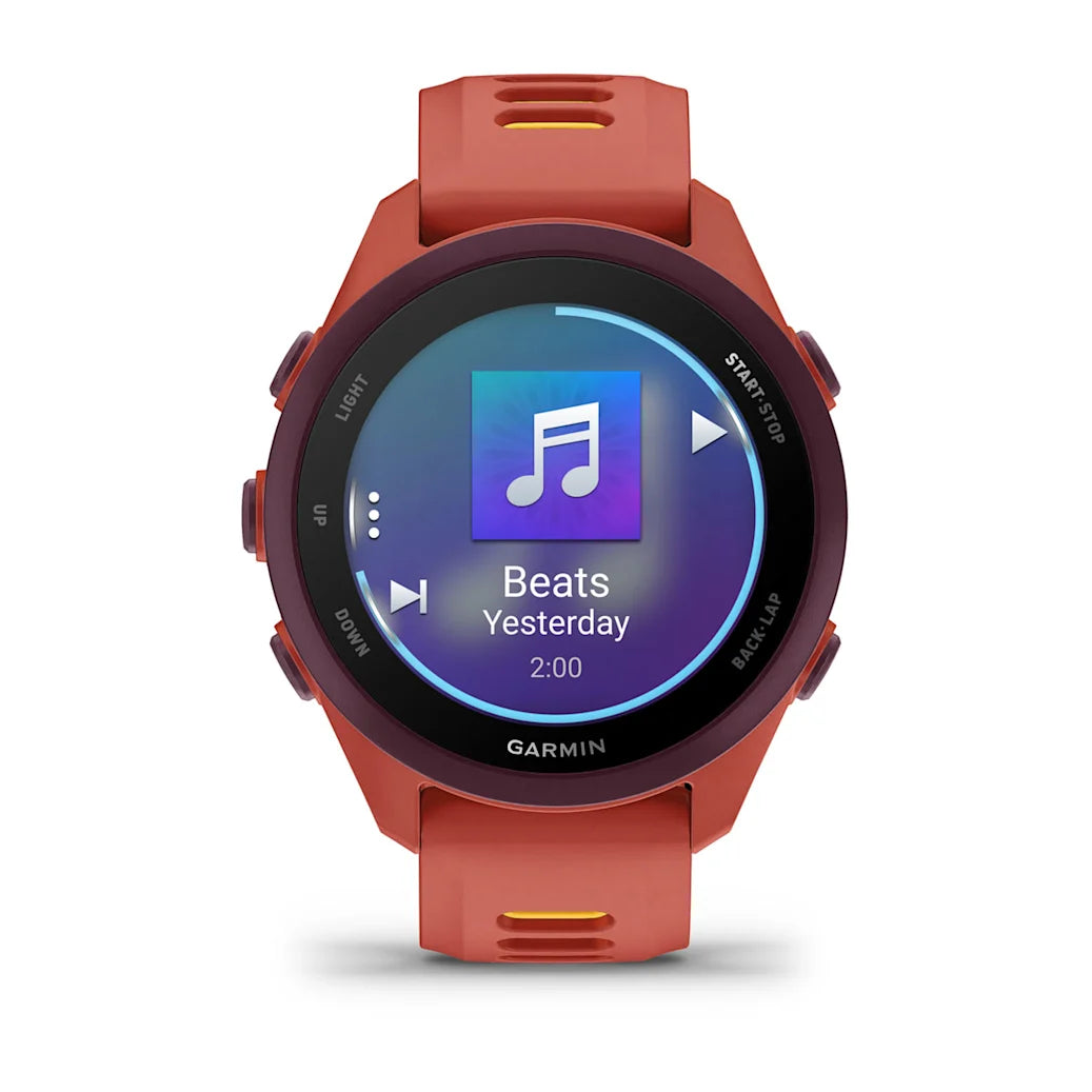 Garmin Forerunner 170 Music Red Pink/Mango, vista de frente