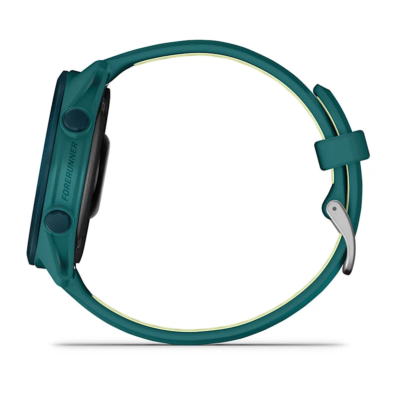 Garmin Forerunner 170 Music Teal Green/Citron, no pulso durante uma corrida